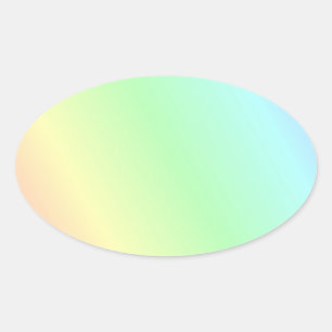 Adesivo Oval Padrão pastel multicolorido