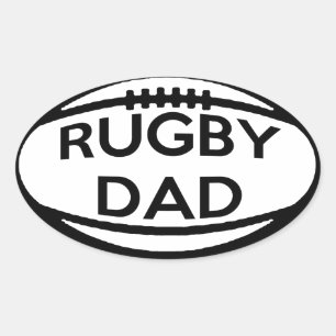 Adesivo Oval Pai de Rugby
