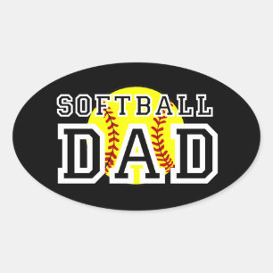 Adesivo Oval Pai do softball