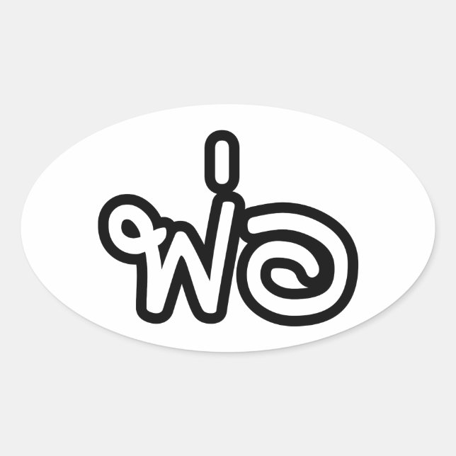 Adesivo Oval Pai Tailandês - พ่ อ / Phaw - Script de Idioma Tai (Frente)