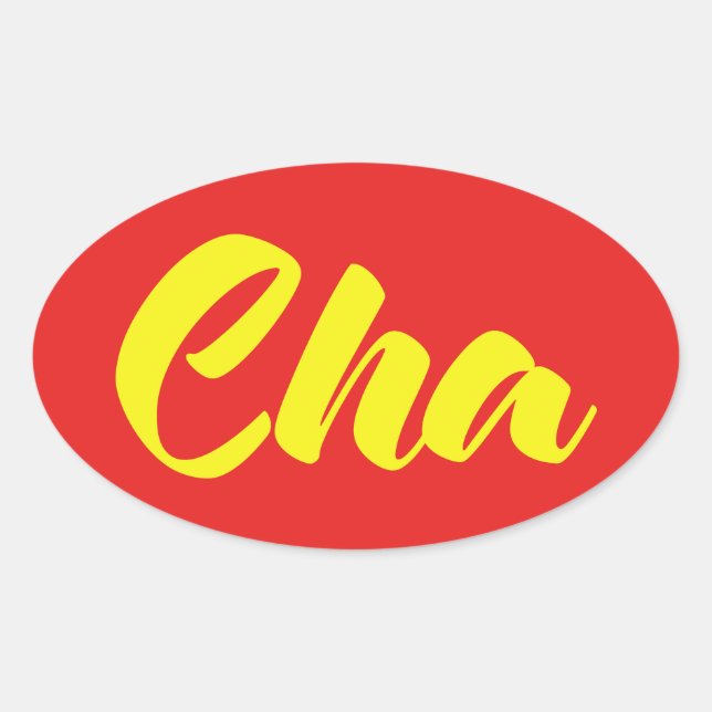 Adesivo Oval Pai Vietnamita - Língua Cha ~ Tijng Viet (Frente)