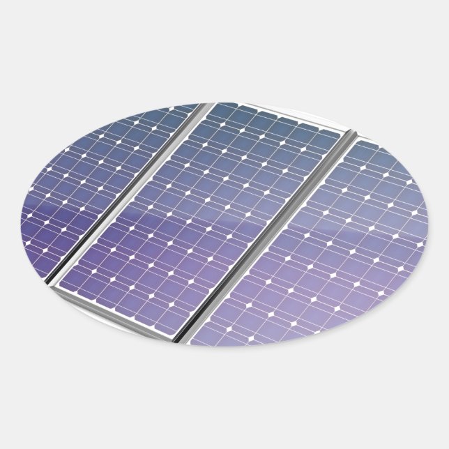 Adesivo Oval Painéis solares (Frente)