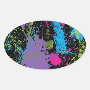 Adesivo Oval Paint Splater