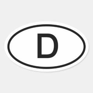 Adesivo Oval País da alemanha do decalque do Oval da origem