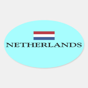 Adesivo Oval Países Baixos Flag Oval Sticker Nederland Vlag Ov