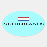 Países Baixos Flag Oval Sticker Nederland Vlag Ova
