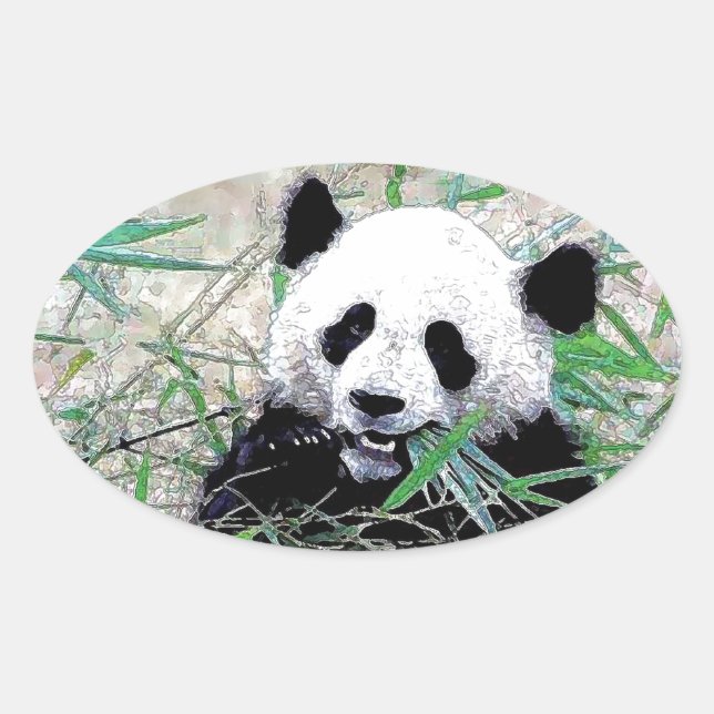 Adesivo Oval Panda (Frente)