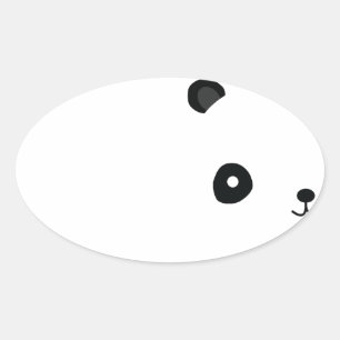Adesivo Oval Panda calma