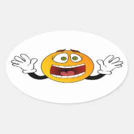Adesivo Oval Pânico Emoji