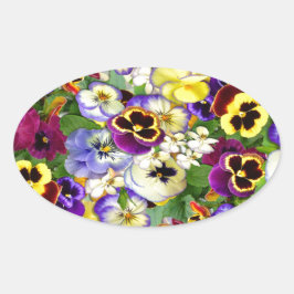 Adesivo Oval Pansy Cascade