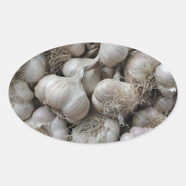 Adesivo Oval Papel de parede de Comida saudável para apedrejame (Frente)