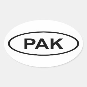 Adesivo Oval Paquistão "PAK"