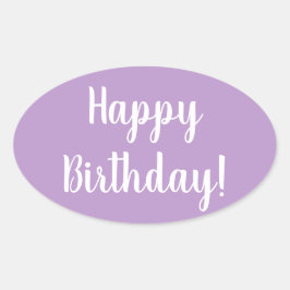 Adesivo Oval Parabéns Roxo Lilac