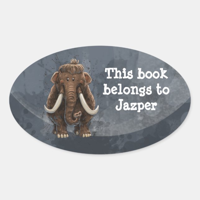 Adesivo Oval Parada Animal Mastodon (Frente)