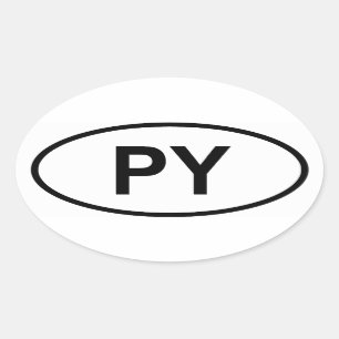 Adesivo Oval Paraguai "PY"
