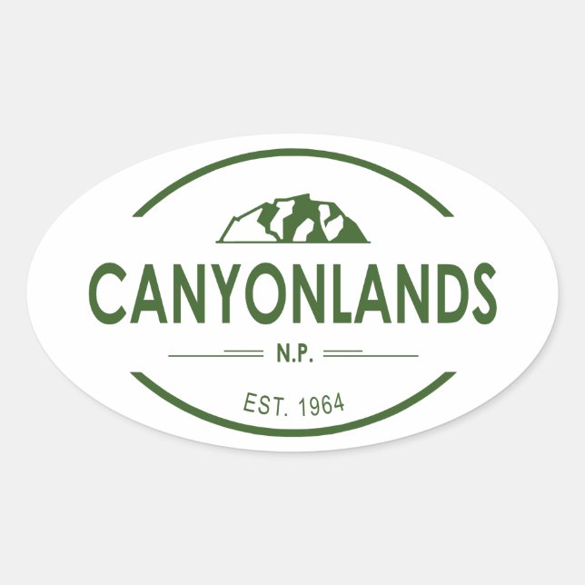 Adesivo Oval Parque Nacional Canyonlands (Frente)