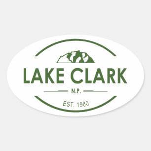 Adesivo Oval Parque Nacional Lake Clark