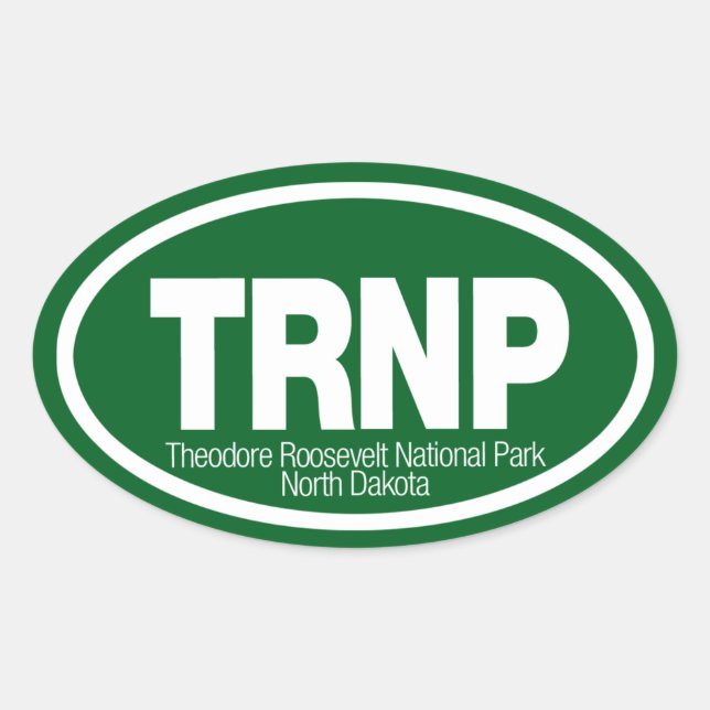 Adesivo Oval Parque Nacional Theodore Roosevelt (Frente)