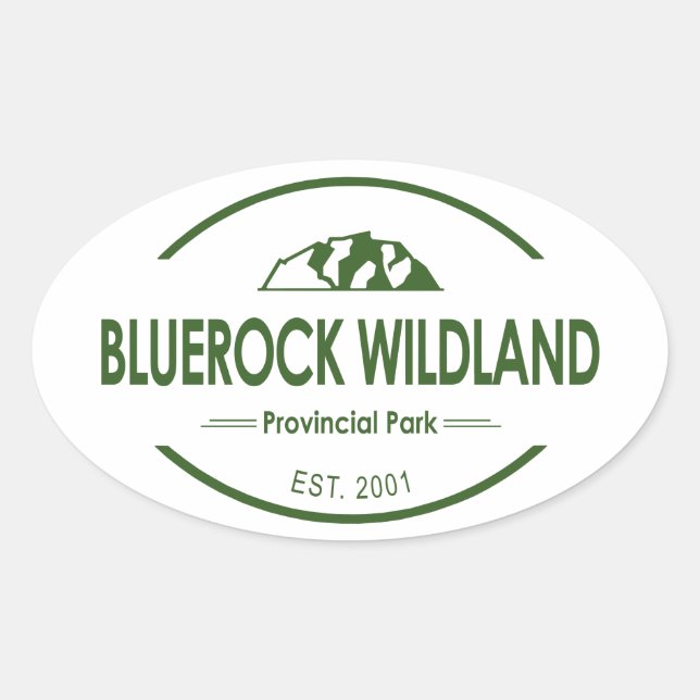 Adesivo Oval Parque Provincial de Bluerock Wildland (Frente)