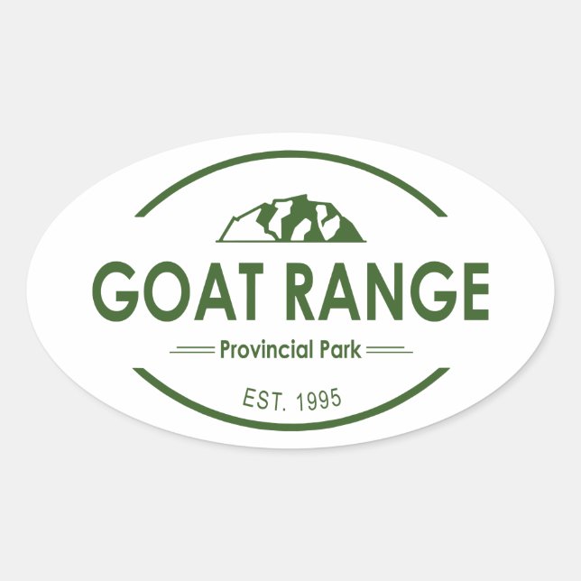 Adesivo Oval Parque Provincial de Goat Range (Frente)
