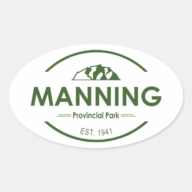 Adesivo Oval Parque Provincial de Manning (Frente)