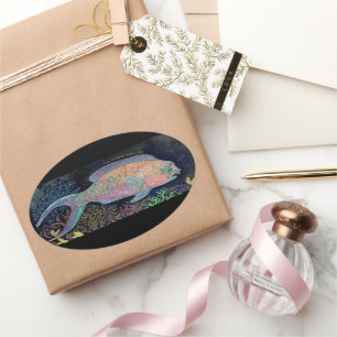 Adesivo Oval Parrotfish