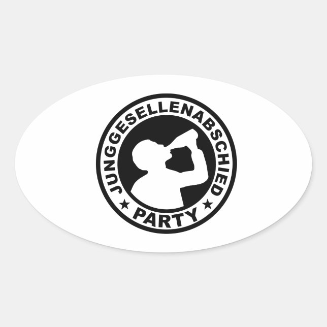Adesivo Oval Partido Junggesellenable (Frente)