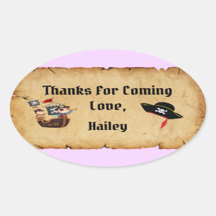 Adesivo Oval Partido Pirata Obrigado Sticker