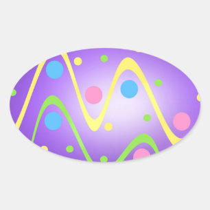 Adesivo Oval Páscoas