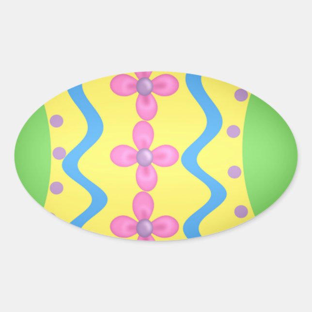 Adesivo Oval Páscoas (Frente)