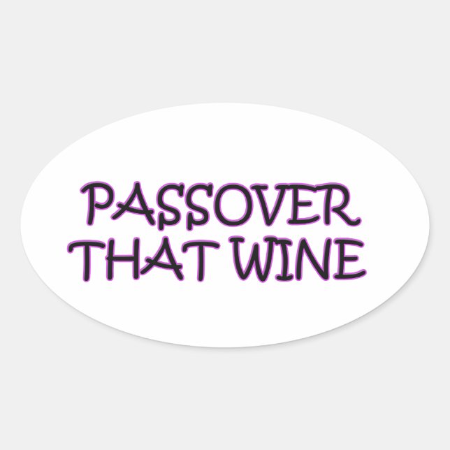 ADESIVO OVAL PASSOVER (Frente)