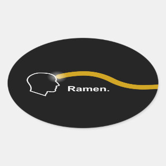 Adesivo Oval Pastafarianismo - Ramen Sticker