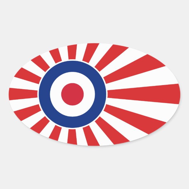 Adesivo Oval Patinete-Alvo de Mods de Roundel Vibrant JAPAN (Frente)
