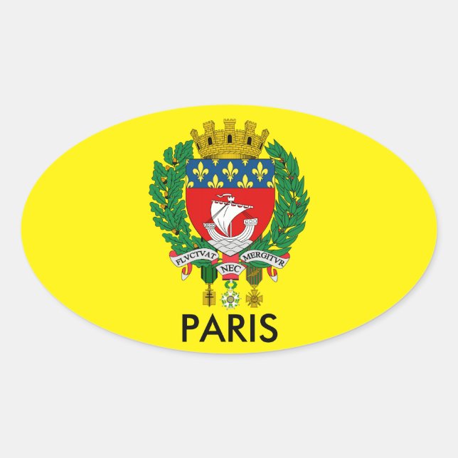 Adesivo Oval Pau Oval Crest Paris (Frente)