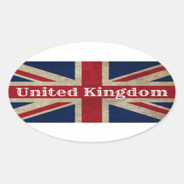 Adesivo Oval Pavilhão britânico em apuros