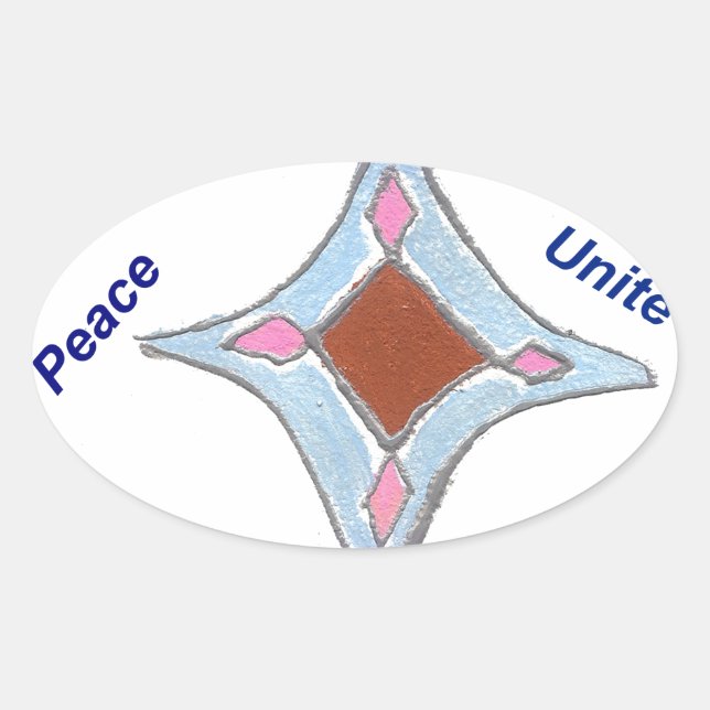 Adesivo Oval Peace Love Unity hakuna matata .png (Frente)