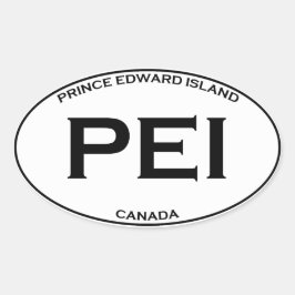 Adesivo Oval PEI - Ilha do Príncipe Edward Canadá
