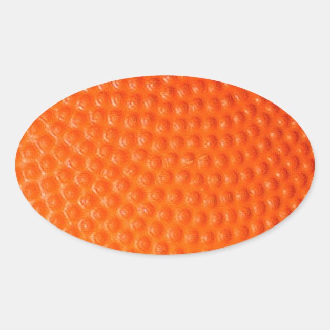 Adesivo Oval Pele de tela de basquete (Frente)