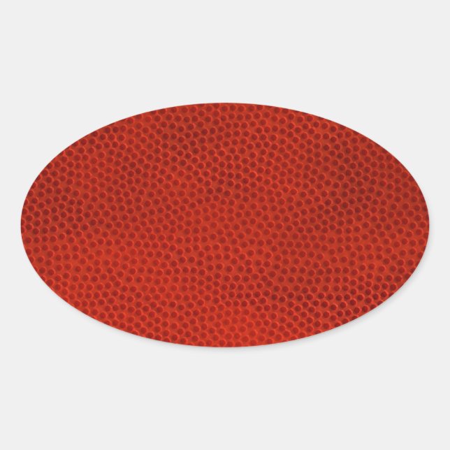 Adesivo Oval Pele de Textura em Fecho de Basquete (Frente)