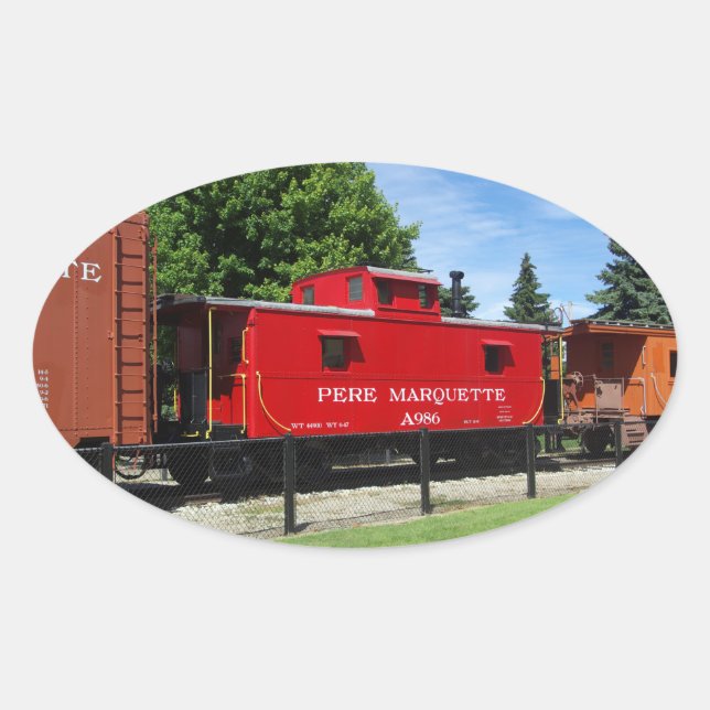 Adesivo Oval Pere Marquette Caboose (Frente)