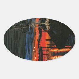 Adesivo Oval Peregrino no ponto Dana do amanhecer