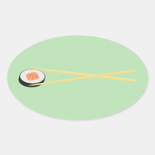 Adesivo Oval Perfeito Sushi I