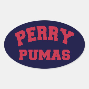 Adesivo Oval Perry Pumas