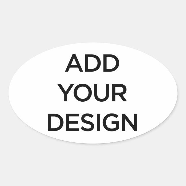 Adesivo Oval Personalizado Fabricado (Faça o seu próprio) (Frente)
