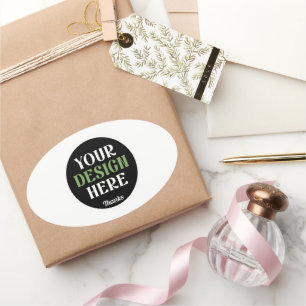 Adesivo Oval personalizado, único, elegante e minimalista hersh