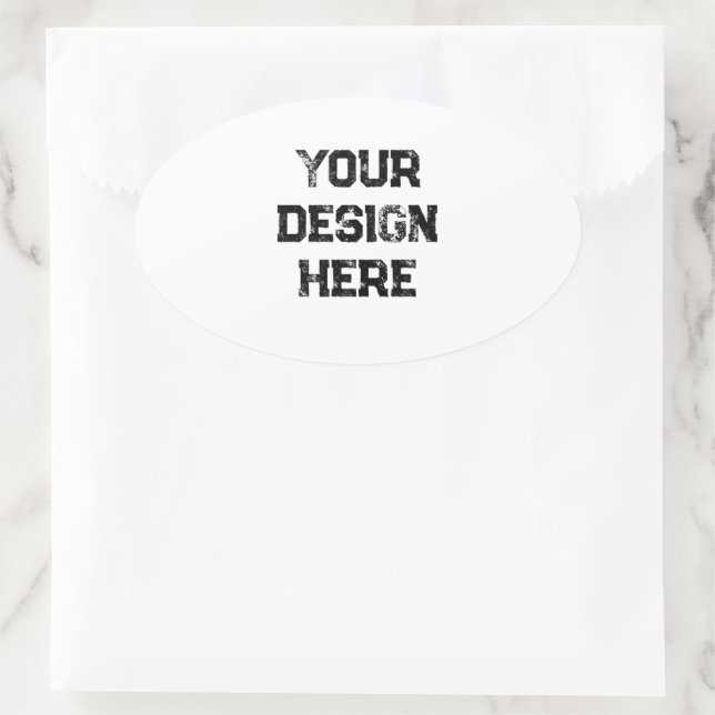 Adesivo Oval Personalizar ou personalizar (Bolsa)