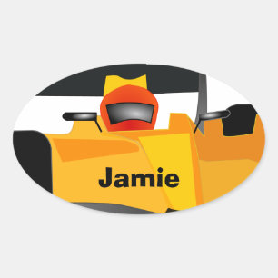 Adesivo Oval Personalizar Presentes de Festa de aniversário de