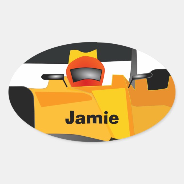 Adesivo Oval Personalizar Presentes de Festa de aniversário de  (Frente)