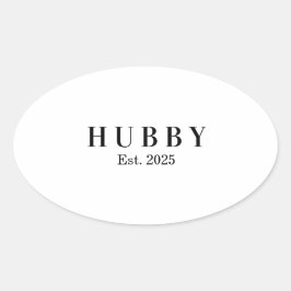 Adesivo Oval personalized hubby anniversary gift T-Shirt