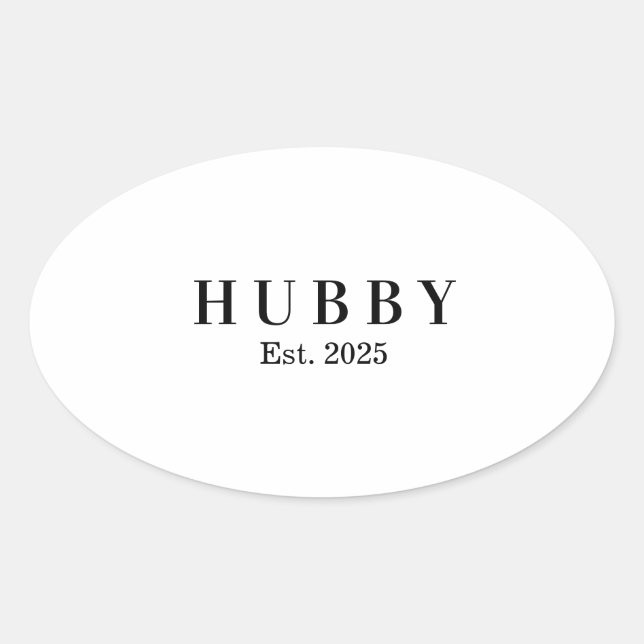 Adesivo Oval personalized hubby anniversary gift T-Shirt (Frente)